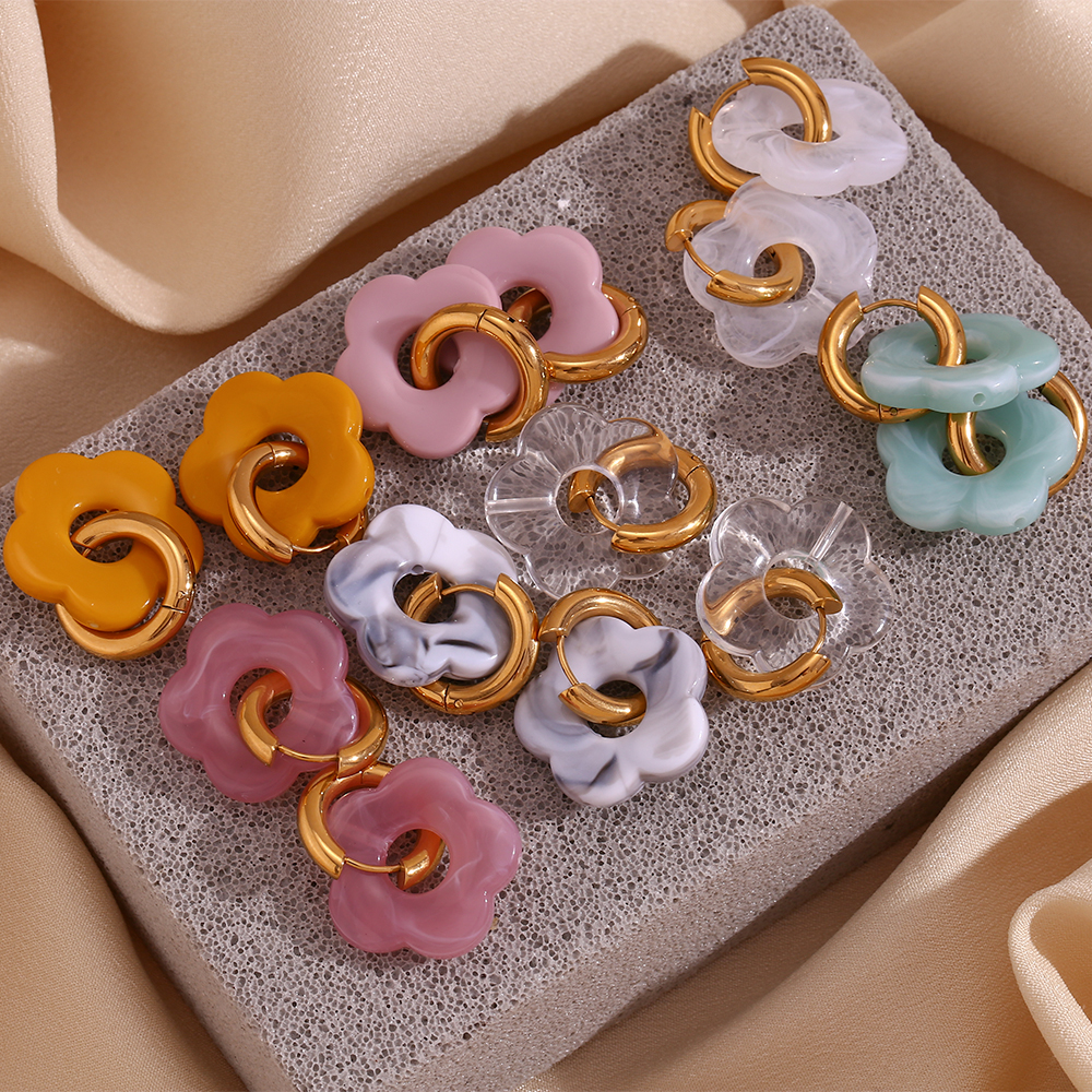 Flower Preservation Resin - E.B.belle Hoops Colorful Resin Flower Drop