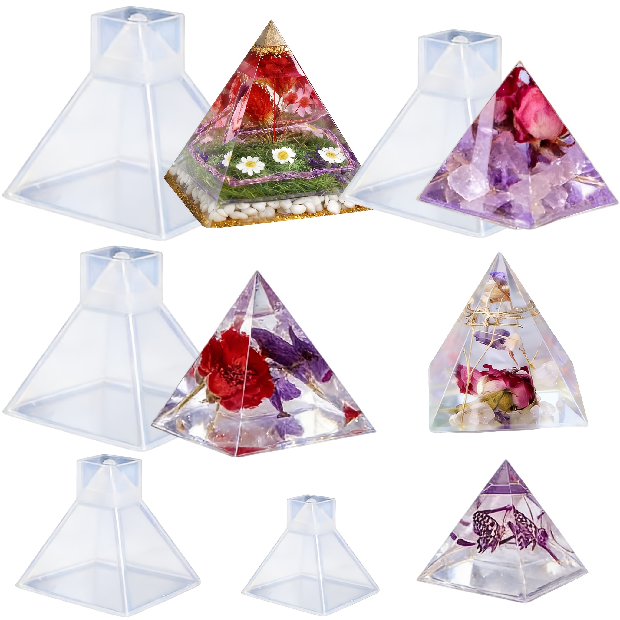 5pc - Pyramid Resin Molds of V – Resin Jewelry Kit recenzja i cena