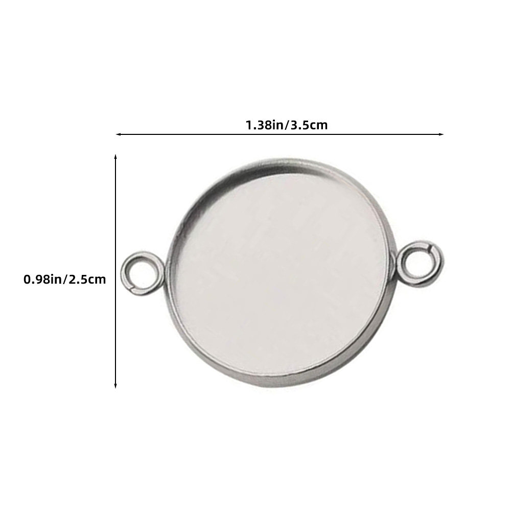 20Pcs Round Cabochon Settings  – Bezels Set Pendant recenzja i cena