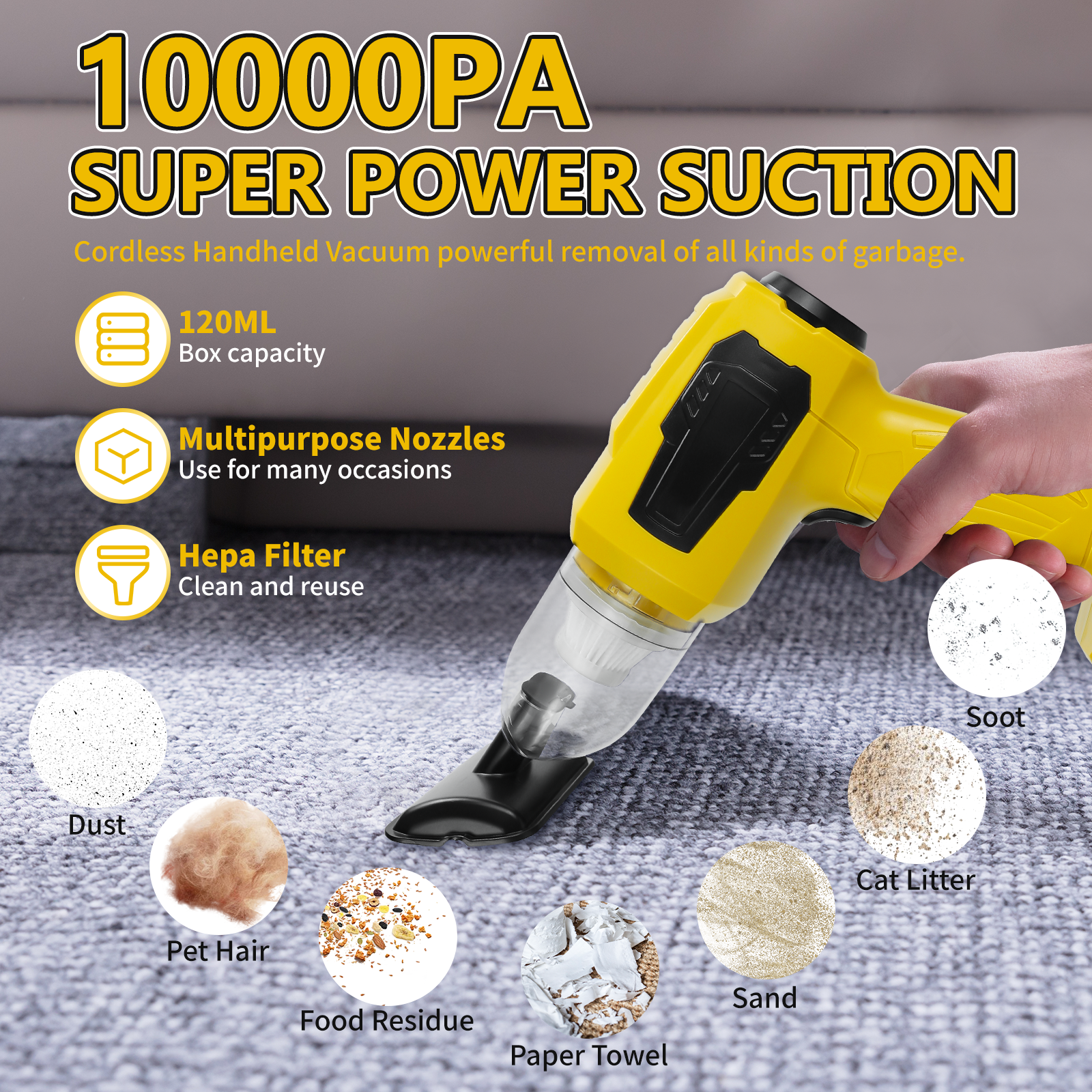 Handheld Car Vacuum Cleaner 2- – Vacuum Chamber Small recenzja i cena