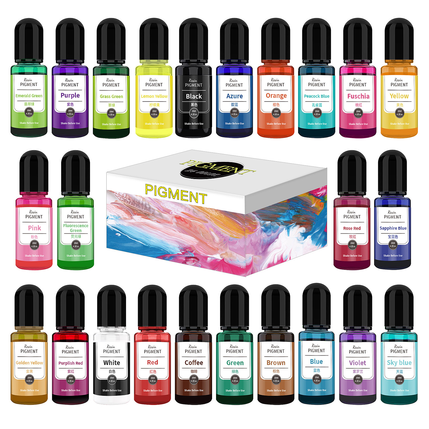 24/30 Colors Set 10ml Epoxy Re – Resin Pigment Set recenzja i cena