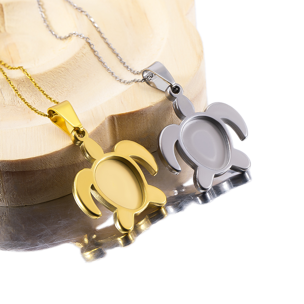 1pc 5pcs Stainless Steel Gold  – Bezels Set Pendant recenzja i cena